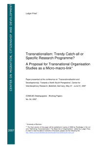 Transnationalism: Trendy Catch