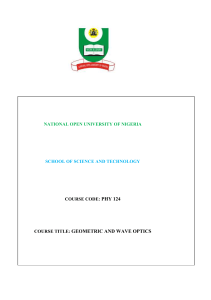 PHY103 - National Open University of Nigeria