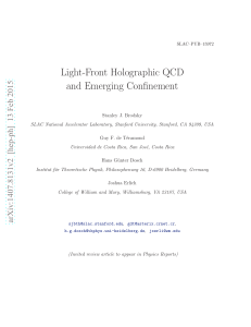 Light-Front Holographic QCD and Emerging
