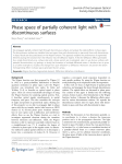 Phase space of partially coherent light with discontinuous surfaces