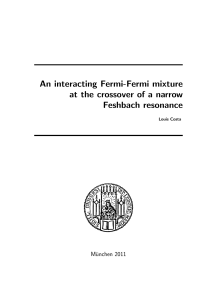 An interacting Fermi-Fermi mixture at the