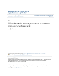 Effect of stimulus intensity on cortical potentials in cochlear implant