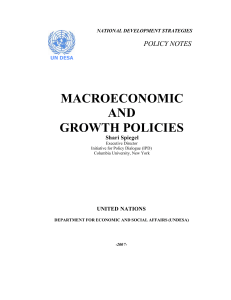 macroeconomics and growth policy note