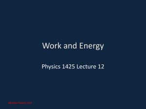 Work and Energy - Galileo and Einstein