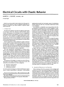 Electrical Circuits with Chaotic Behavior