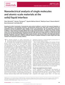 Nanoelectrical analysis of single molecules and atomic