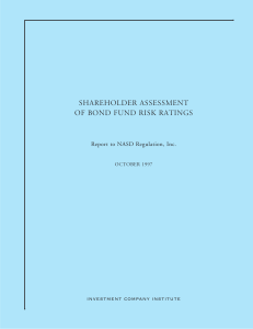 Shareholder Assessment of Bond Fund Risk Ratings