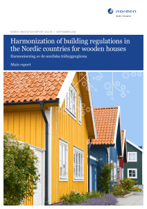 Harmonization of building regulations in the Nordic countries for