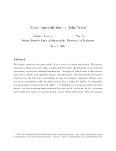 Fiscal Austerity during Debt Crises