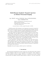 Multi-Element Synthetic Transmit Aperture in Medical