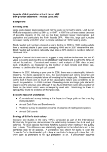 Impacts of Gull predation at Loch Leven NNR