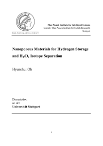 Nanoporous Materials for Hydrogen Storage and H2/D2 Isotope