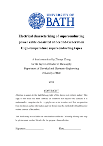 Electrical characterizing of superconducting power cable consisted