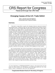 Changing Causes of the US Trade Deficit