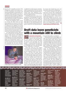 Draft data leave geneticists with a mountain still to climb