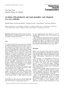 An infant with polydactyly and renal anomalies: early diagnosis of a