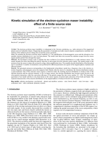 Kinetic simulation of the electron-cyclotron maser instability: effect of