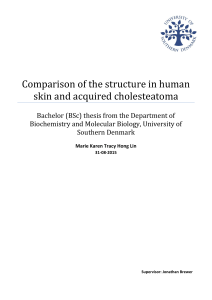 Comparison of the structure in human skin and acquired