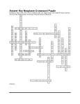 Answer Key Neoplasm Crossword Puzzle