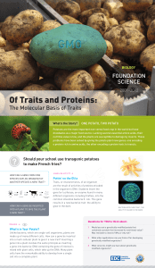 Of Traits and Proteins: