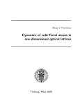 Dynamics of cold Fermi atoms in one