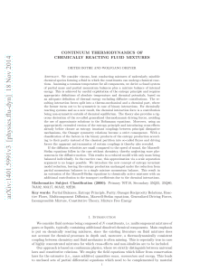 Continuum thermodynamics of chemically reacting fluid mixtures