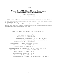 January 2009 - University of Michigan