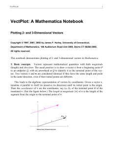 VectPlot: A Mathematica Notebook - UConn Math