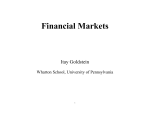 Financial Markets - Wharton Finance