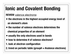 Ionic and Covalent Bonding