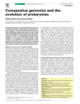 Comparative genomics and the evolution of prokaryotes