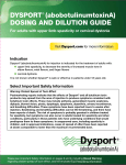 DYSPORT® (abobotulinumtoxinA) DOSING AND DILUTION GUIDE