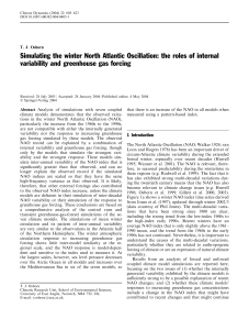 Simulating the winter North Atlantic Oscillation: the roles of internal