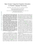 Open System Categorical Quantum Semantics in Natural