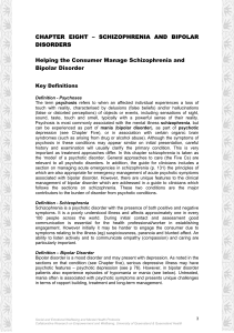 chapter eight - schizophrenia and bipolar disorders