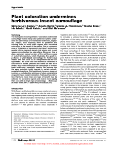 Plant coloration undermines herbivorous insect camouflage