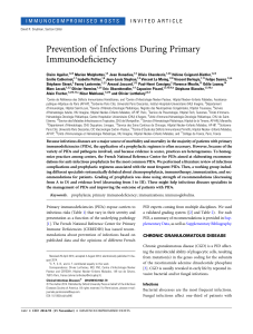 Prevention of Infections During Primary