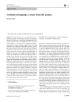 Evolution of language: Lessons from the genome | SpringerLink