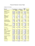 Financial Statement Analysis Paper Example