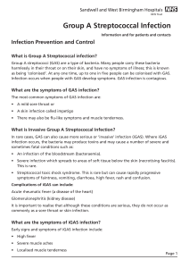 Group A Streptococcal Infection - Sandwell and West Birmingham