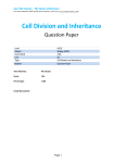 Cell Division and Inheritance