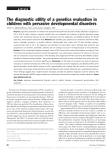 The diagnostic utility of a genetics evaluation in children