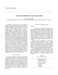 Practice Guidelines in Acute Pancreatitis