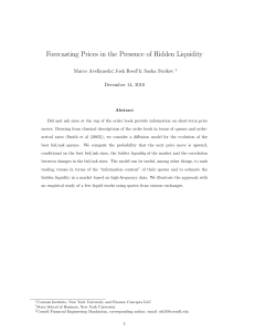 Forecasting Prices in the Presence of Hidden Liquidity