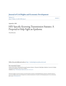 hiv-specific knowing transmission statutes: a proposal to help fight