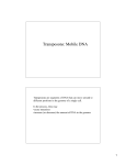 Transposons: Mobile DNA DNA