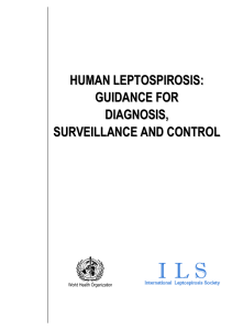 Human leptospirosis: guidance for diagnosis, surveillance and control