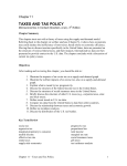 TAXES AND TAX POLICY