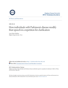 How individuals with Parkinson`s disease modify their speech in a
