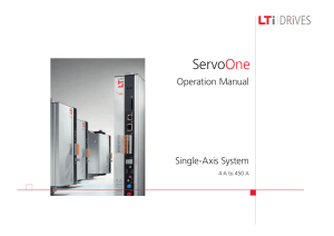 ServoOne Operation Manual Single-Axis System